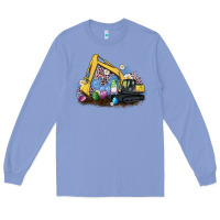 Colony Blue easter excavator gnome egg leopard Long Sleeve Tee - Artiststas