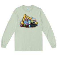 Matcha easter excavator gnome egg leopard Long Sleeve Tee - Artiststas