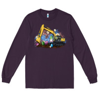 Plum easter excavator gnome egg leopard Long Sleeve Tee - Artiststas