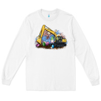White easter excavator gnome egg leopard Long Sleeve Tee - Artiststas