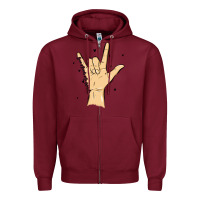 Burgundy love needs no words Zipper Hoodie - MaliasSmallBusiness