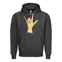 Charcoal Heather love needs no words Zipper Hoodie - MaliasSmallBusiness