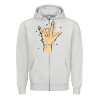 Dove Grey love needs no words Zipper Hoodie - MaliasSmallBusiness