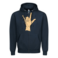 Navy love needs no words Zipper Hoodie - MaliasSmallBusiness