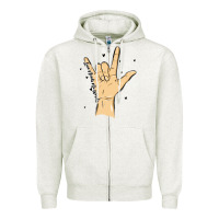 Oatmeal Heather love needs no words Zipper Hoodie - MaliasSmallBusiness