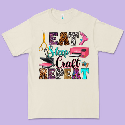 Eat Sleep Craft Repeat Premium Tee Designed By Ranaportraitstore