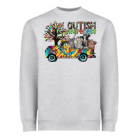 Heather Grey autism avareness3 Heavyweight Sweatshirt - CowhideDigitalArt