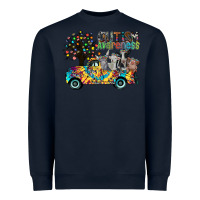 Navy autism avareness3 Heavyweight Sweatshirt - CowhideDigitalArt