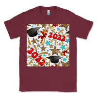 Burgundy graduation 2022 seamless pattern Classic Tee - BundleAndBundleShop