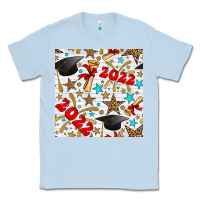 Dusty Blue graduation 2022 seamless pattern Classic Tee - BundleAndBundleShop