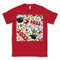 Red graduation 2022 seamless pattern Classic Tee - BundleAndBundleShop