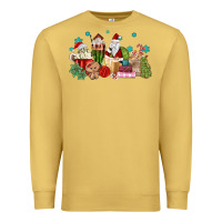 Antique Gold santa coffee Premium Sweatshirt - MaliasSmallBusiness