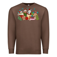 Chestnut santa coffee Premium Sweatshirt - MaliasSmallBusiness