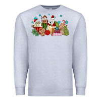 Heather Grey santa coffee Premium Sweatshirt - MaliasSmallBusiness