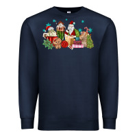 Navy santa coffee Premium Sweatshirt - MaliasSmallBusiness