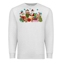Oatmeal Heather santa coffee Premium Sweatshirt - MaliasSmallBusiness
