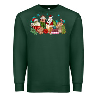 Sports Green santa coffee Premium Sweatshirt - MaliasSmallBusiness