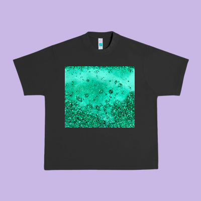 Green Glitter Urban Heavy Tee Designed By Jahusdesignshop