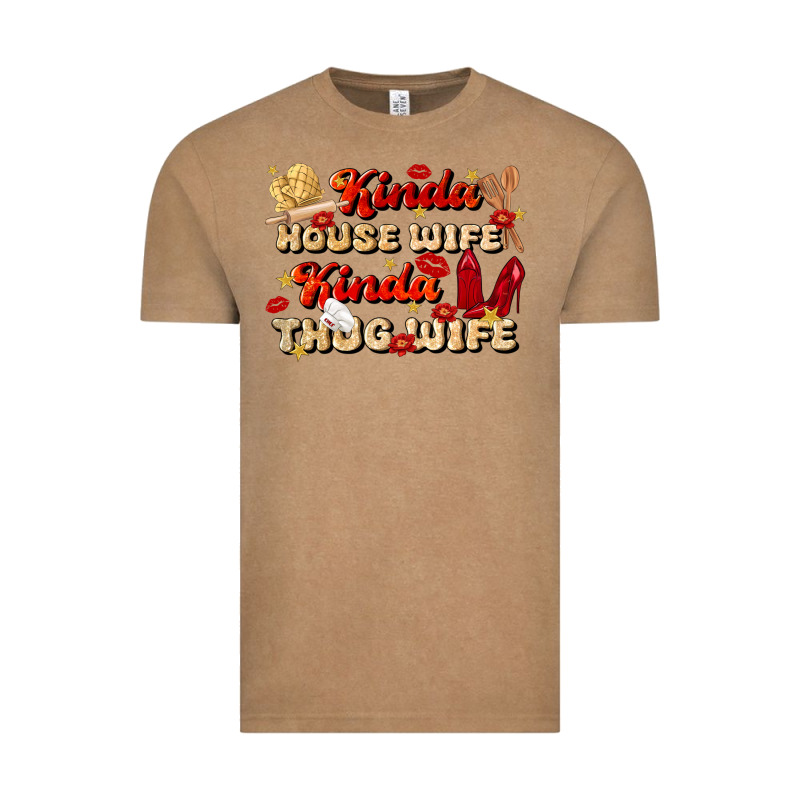 Kinda House Wife Kinda Thug Wife Vintage Tee by JahusDesignShop | Teevron