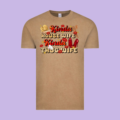 Kinda House Wife Kinda Thug Wife Vintage Tee Designed By Jahusdesignshop