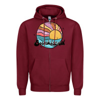 Burgundy sunkissed Zipper Hoodie - MaliasSmallBusiness