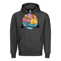 Charcoal Heather sunkissed Zipper Hoodie - MaliasSmallBusiness