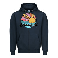 Navy sunkissed Zipper Hoodie - MaliasSmallBusiness