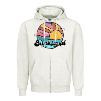 Oatmeal Heather sunkissed Zipper Hoodie - MaliasSmallBusiness