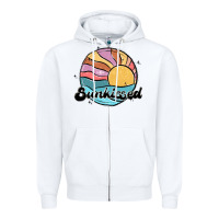 White sunkissed Zipper Hoodie - MaliasSmallBusiness