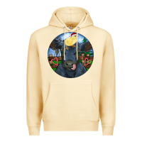 Pina Colada Black Angus Cattle with Santa Chick Christmas Premium Hoodie - RanaPortraitStore