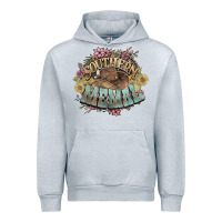 Heather Grey Southern Memal western flowers Urban Hoodie - HowdyJamesFarm