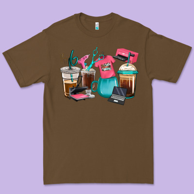Crafting Coffee Cups Premium Tee Designed By Ranaportraitstore