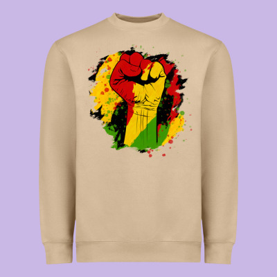Juneteenth Fist Heavyweight Sweatshirt Designed By Hra Design Shop