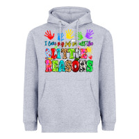 Heather Grey I love my job for all the little reasons Heavyweight Hoodie - MaliasSmallBusiness