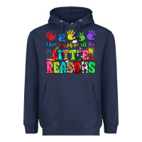 Navy I love my job for all the little reasons Heavyweight Hoodie - MaliasSmallBusiness
