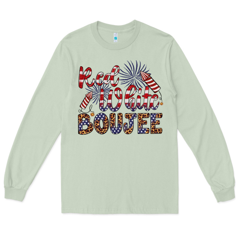 Red White Boujee Long Sleeve Tee by Artiststas | Teevron