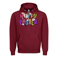 Burgundy easter Zipper Hoodie - MaliasSmallBusiness