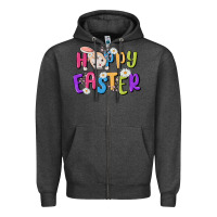 Charcoal Heather easter Zipper Hoodie - MaliasSmallBusiness