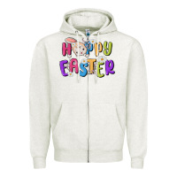 Oatmeal Heather easter Zipper Hoodie - MaliasSmallBusiness