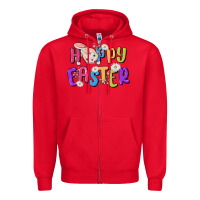 Red easter Zipper Hoodie - MaliasSmallBusiness