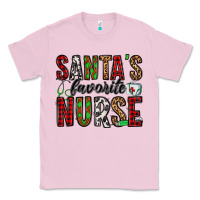 Bubblegum Pink santa's favorite nurse Classic Tee - Jasminsmagicworld