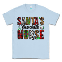 Dusty Blue santa's favorite nurse Classic Tee - Jasminsmagicworld