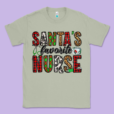 Santa's Favorite Nurse Classic Tee Designed By Jasminsmagicworld