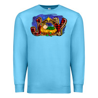 Ocean Blue baby jesus joy Premium Sweatshirt - MaliasSmallBusiness