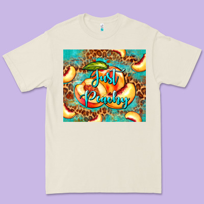 Just Peachy Peach Tumbler Premium Tee Designed By Barkaloodesign