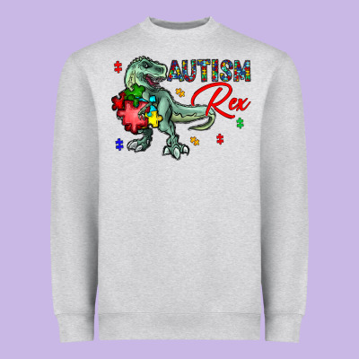 Autism Rex Heavyweight Sweatshirt Designed By Cowhidedigitalart