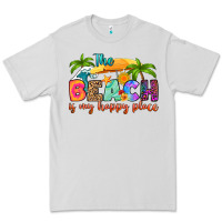 Dove Grey the beach is my happy place Premium Tee - RanaPortraitStore