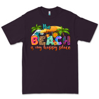 Plum the beach is my happy place Premium Tee - RanaPortraitStore