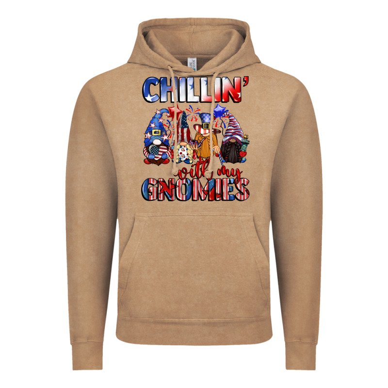 Chillin' With My Gnomies 4th Of July Vintage Hoodie by CowGirlArtShop | Teevron