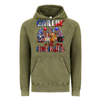 Vintage Olive Chillin' with my gnomies 4th of July Vintage Hoodie - CowGirlArtShop